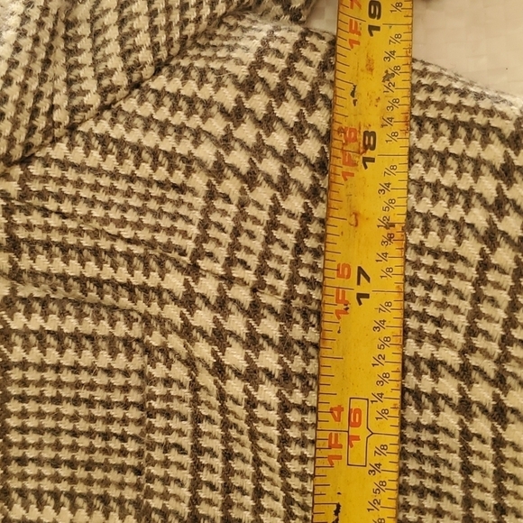 Vintage JH Collectibles Wool Blend Plaid Suit Sz 8 Gray Cream - Picture 8 of 16